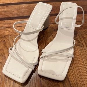 Zara Leather Square Toe Sandals